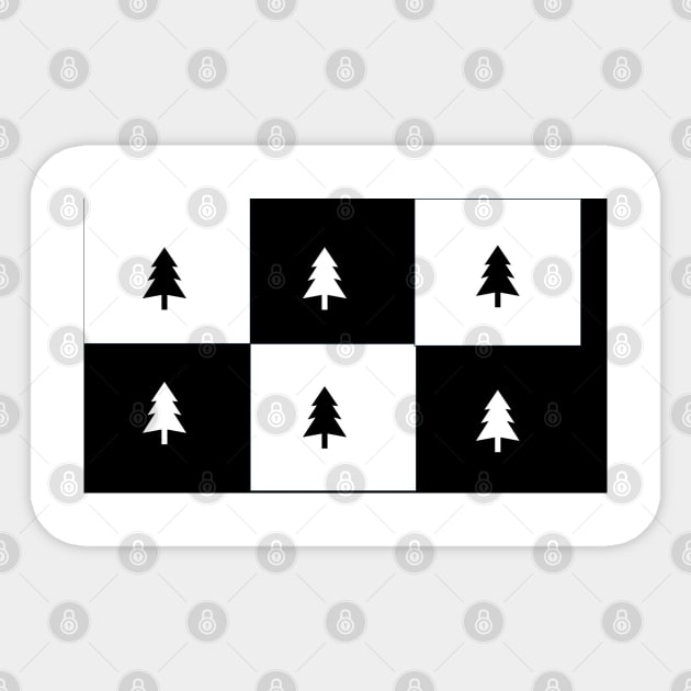 Checkerboard Sticker by VIVJODI